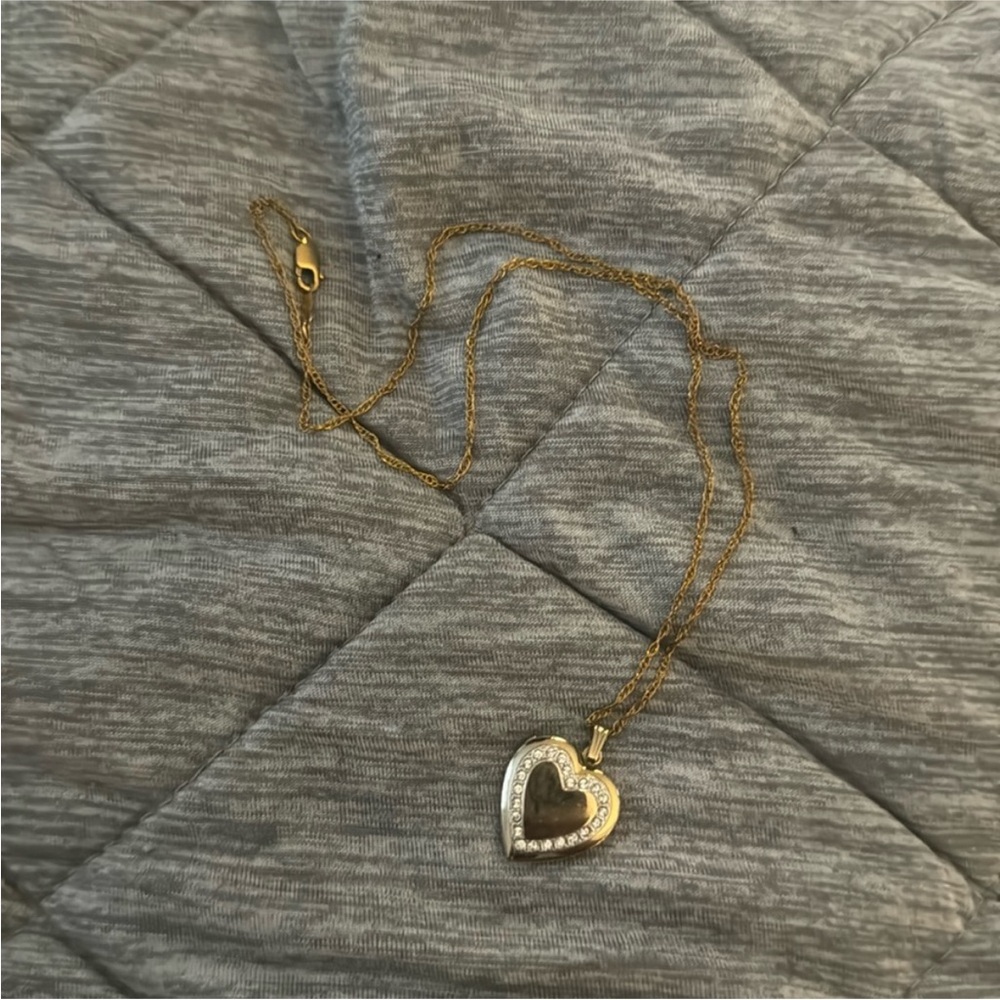 Elegant Gold and Silver Heart Necklace